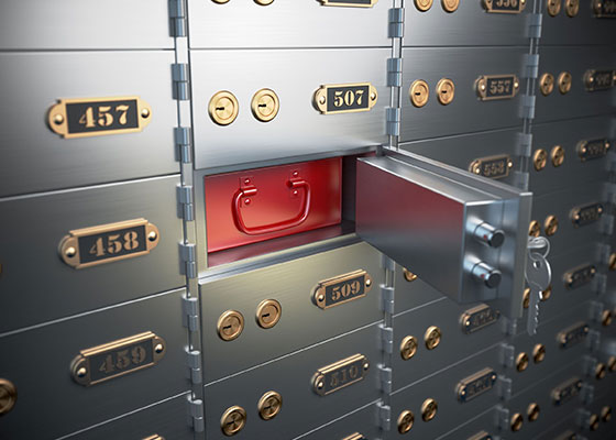 Kotak deposit yang aman